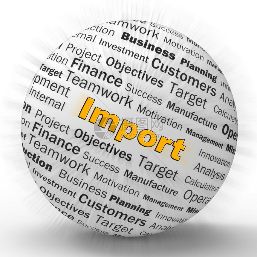 进口概念图标是指为商业目的进口货物图片