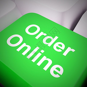 在线订购是指通过网上订购电子商务店购物和买商品3d插图图片