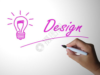 设计概念图标是指创造草稿或模型用于网络设计或创建艺术3d插图图片