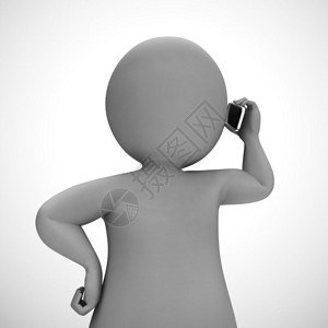 匡威在手机或设备上讲话供商业或个人使用聊天讨论和交谈3d插图背景