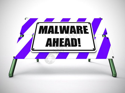 恶意提前警告味着计算机或黑客准备就绪请注意计算机的攻击或危险3d插图背景图片