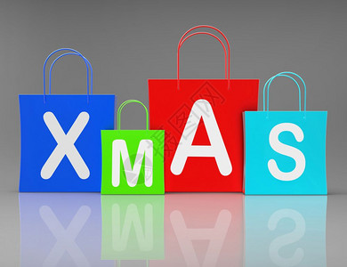 圣诞购物概念图标意指要购买的讨价还或礼品图片