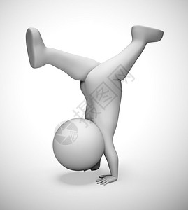 手对立运动图标意味着健身房有氧运动的灵活导致身体健康3d插图图片