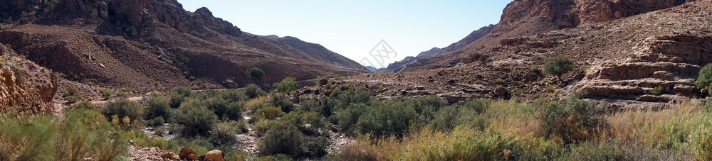 约旦Dana公园峡谷全景图片