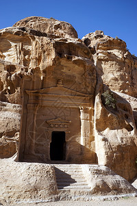 约旦SmallPetra岩石寺庙图片