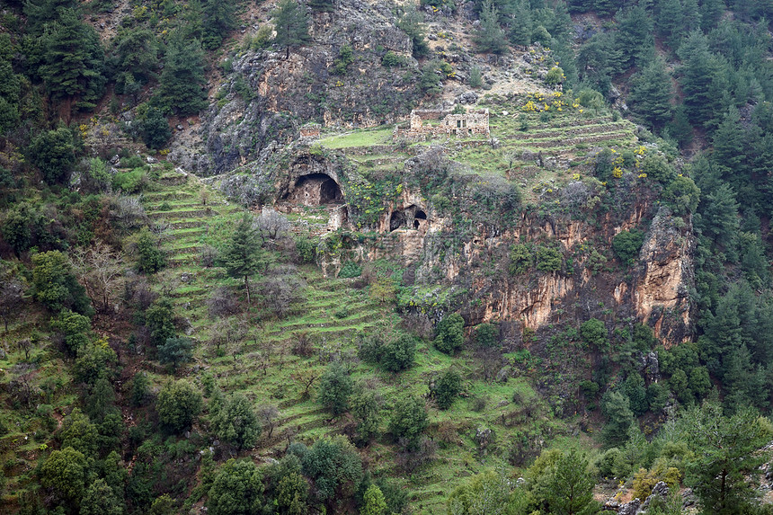黎巴嫩卡迪沙山谷被遗弃的修道院图片