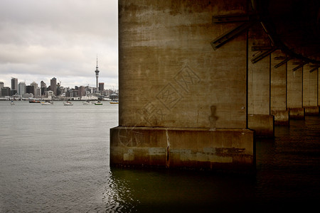 新西兰市景港桥图片