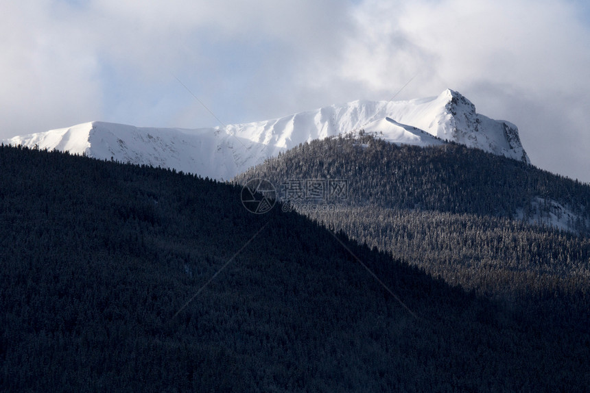 冬季艾伯塔省加拿大班夫公园落基山脉图片