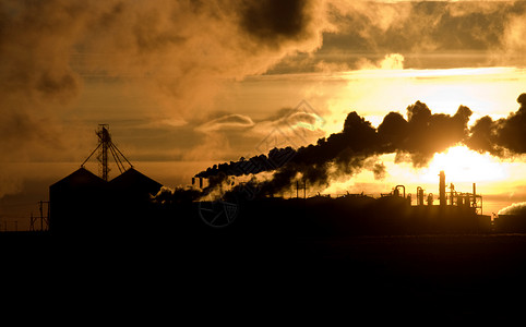 加拿大工业污染萨斯喀彻温省背景图片