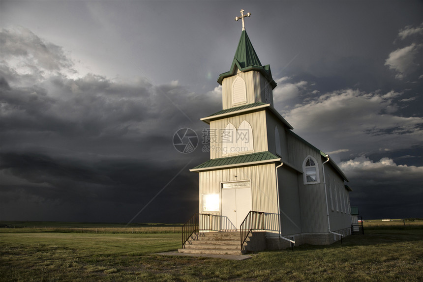 加拿大萨斯喀彻温省乡村教堂图片