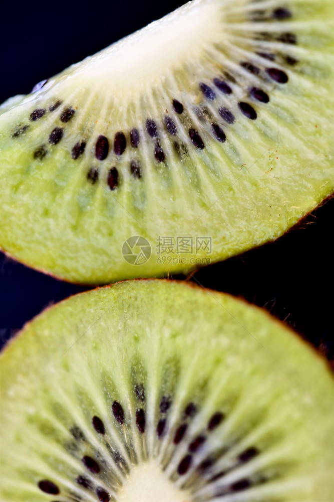 Kiwi水果公司摄影棚拍关闭绿色图片
