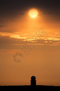 加拿大日落橙硅和多plar雷达图片