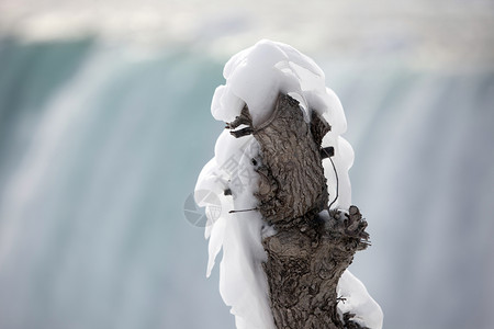 冬季尼亚加拉瀑布冰雪高清图片