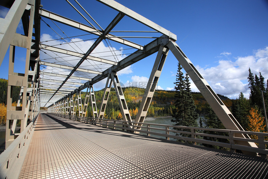 不列颠哥伦比亚省Stikine河桥图片