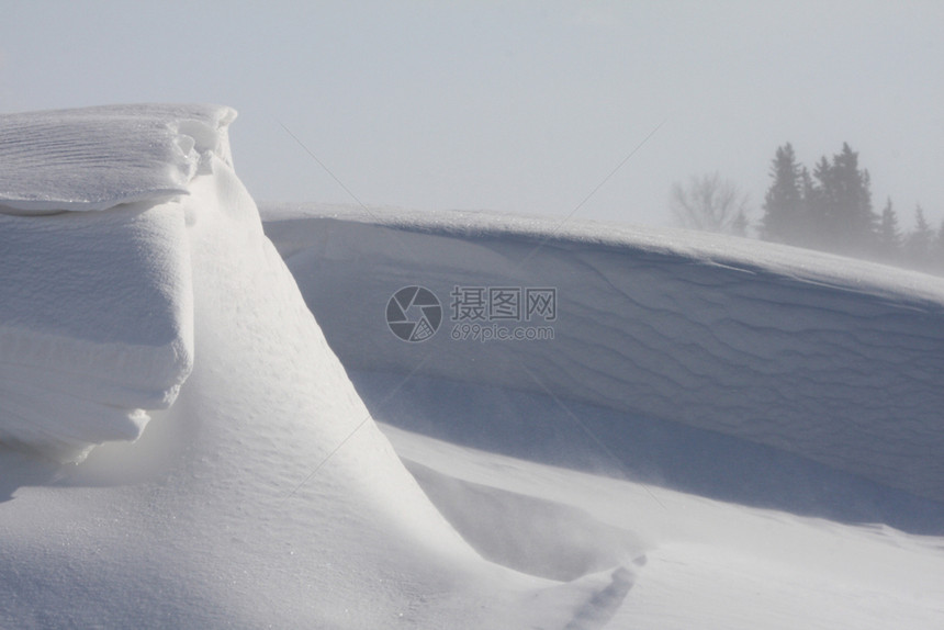 萨斯喀彻温冬季风暴雪库图片