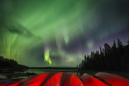瓦克拉夫斯克加拿大北部灯光加拿大萨斯喀彻温北华克苏伊Aurora背景
