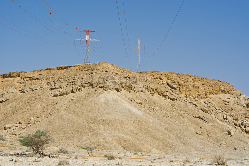 以色列内盖夫沙漠洛基山脉的荒凉无穷图片