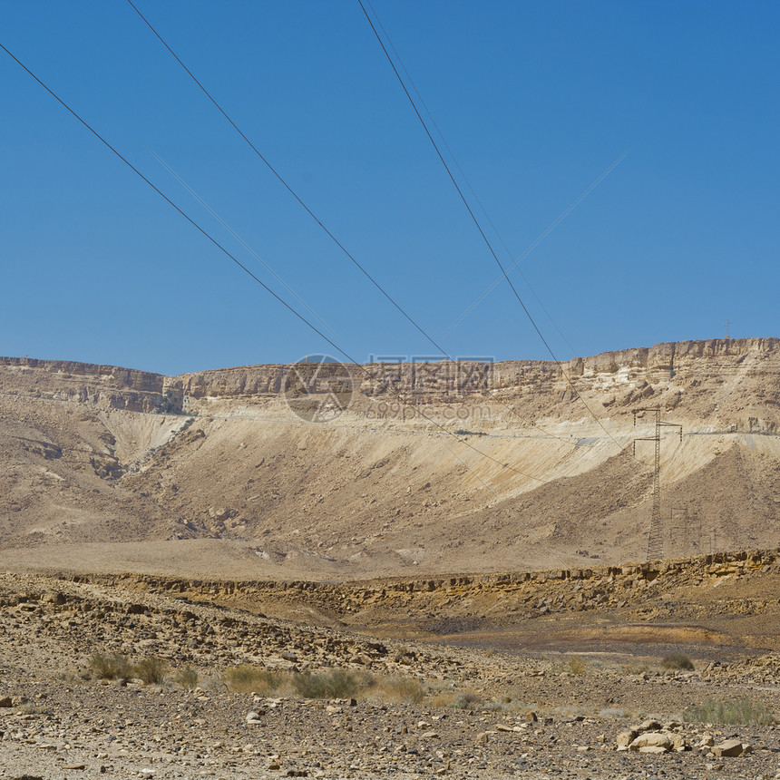 以色列内盖夫沙漠洛基山脉的荒凉无穷图片