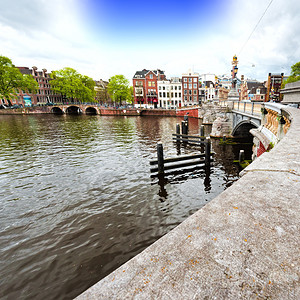 荷兰阿姆斯特丹历史中心阿姆斯特丹的银行图片