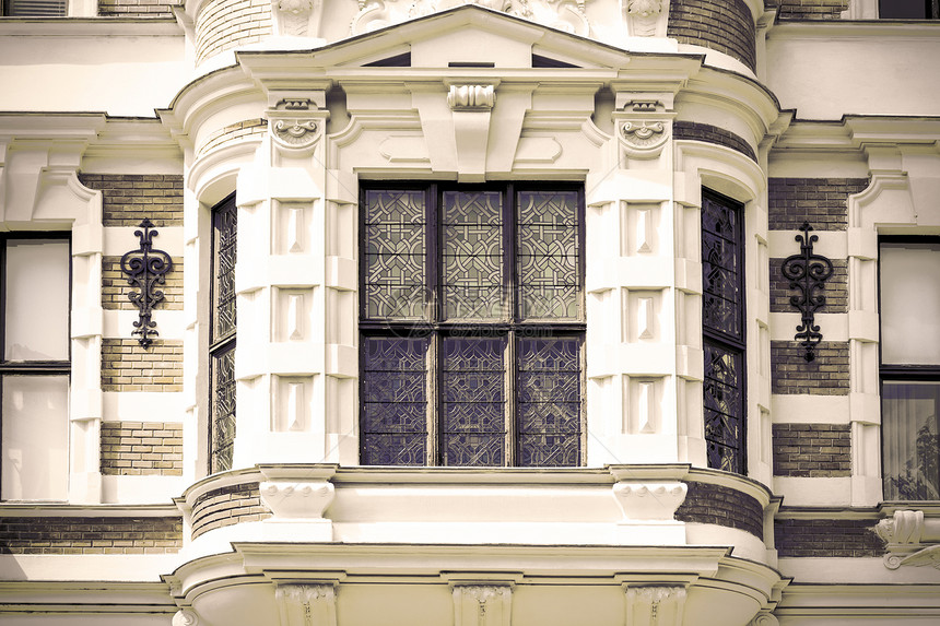 奥地利首都维也纳一栋住宅楼的古老外表图片