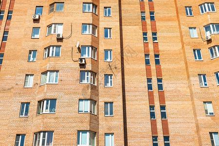 莫斯科市城砖瓦多层楼房屋外墙图片