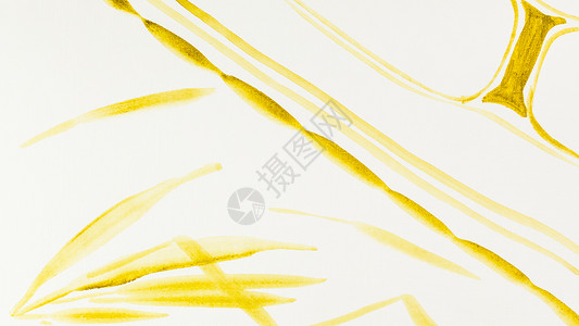 奶油纸上的手工绘画用石墨E的风格用黄色水彩绘制的青菜草图图片