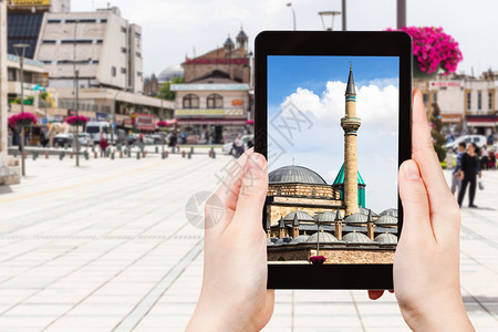 阿拉莫广场屏幕清真寺高清图片