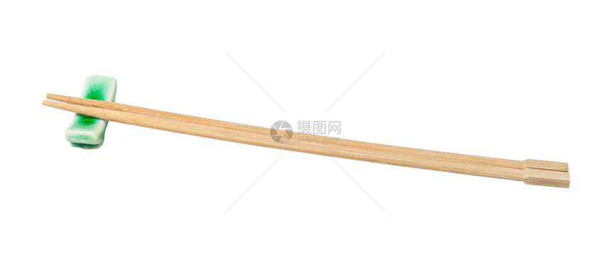 白底的片隔离在筷子休息处的山雀木棍侧面图片