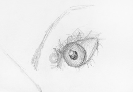 用白纸铅笔亲画的眉图片