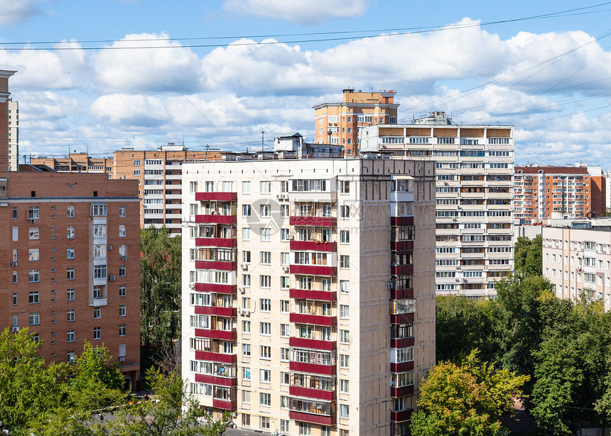 莫斯科市住宅区混凝土板块房屋图片