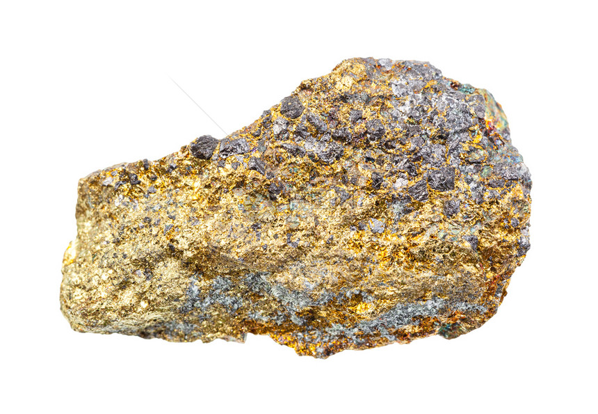 地质采集的天然矿物样本封存白背景孤立的未污染白铁岩图片