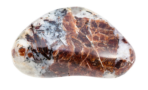 地质采集中自然矿物样本的封闭式抽白色背景上孤立的抛光岩石中尤迪亚分析仪背景图片