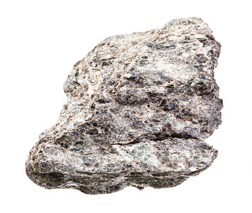 黑云母地质采集的天然矿物样本封存白色背景隔离的粗石英生物块岩背景