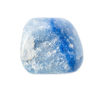 地质采集的天然矿物样本封存白色背景所隔离的金宝石quartz封存的蓝宝石quartz背景