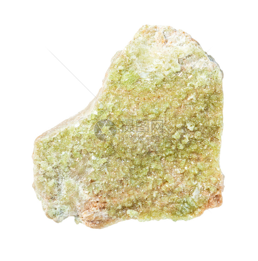 地质采集的天然矿物样本封存白色背景孤立的未污染维苏亚岩图片