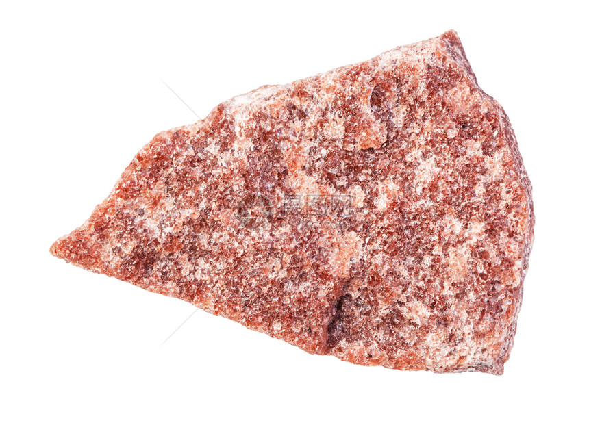 地质采集的天然矿物样本封存白色背景上孤立的无污染红夸尔兹岩白色背景上孤立的无污染红夸尔兹岩图片