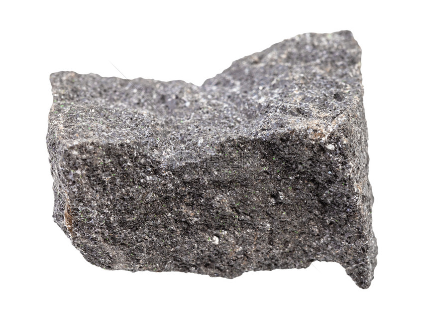 地质采集的天然矿物样本封存白色背景隔离的原铬石岩块白色背景隔离的原铬石块图片