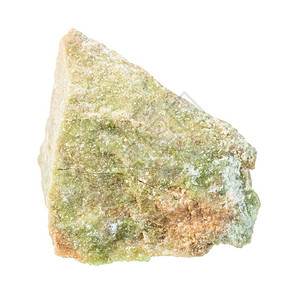 地质采集的自然矿物样本封存白色背景隔离的粗维苏亚岩高清图片