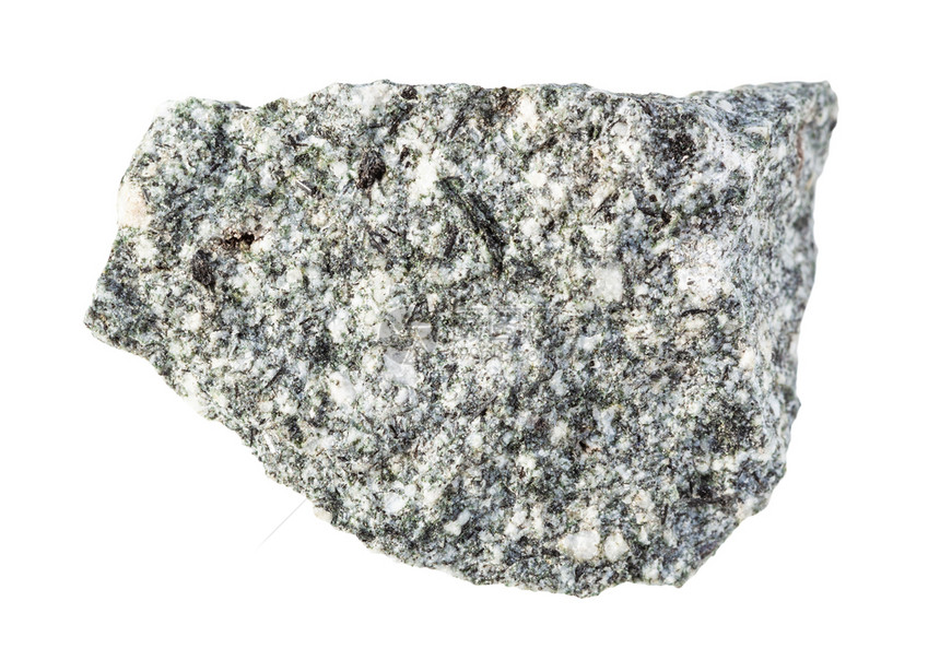 地质采集的自然矿物样本封存白色背景上孤立的粗地貌岩石图片