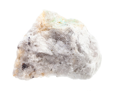 地质采集的天然矿物样本封存白色背景分离的粗巴里特矿石图片