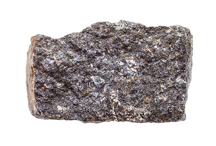 地质采集的天然矿物样本封闭式采集白色背景上分离的原斯帕勒铁矿石图片