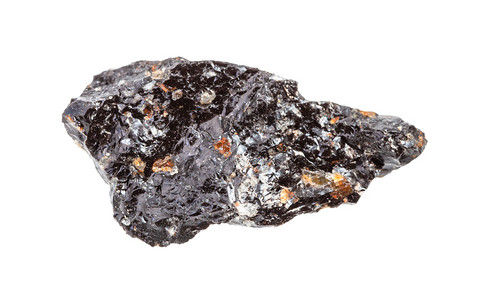 地质采集的天然矿物样本封存白色背景上孤立的未浸泡浮石火山玻璃岩石图片
