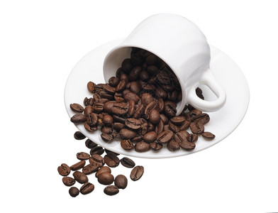 一杯咖啡豆背景图片
