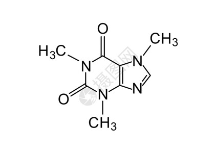 不含咖啡因的摩卡Capheine化学公式科符号元素反应咖啡因象征设计图片