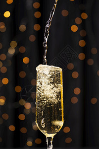 前夕新年晚会香槟庆典背景图片