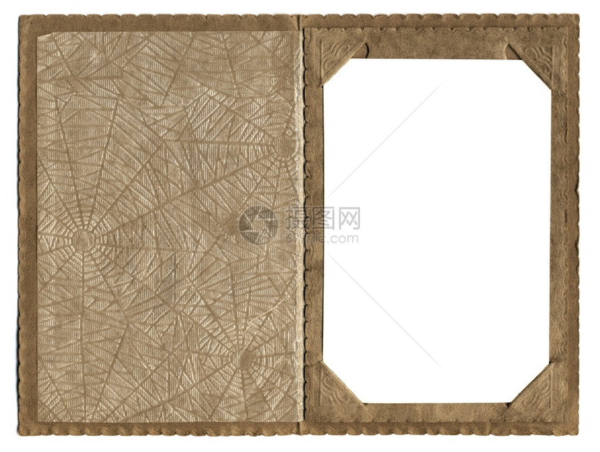 老的棕色古董纸板照片架190年月日框架图片