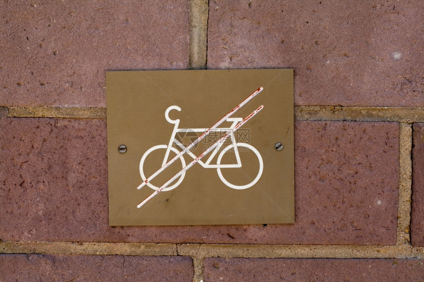 禁止自行车细节笔记墙图片