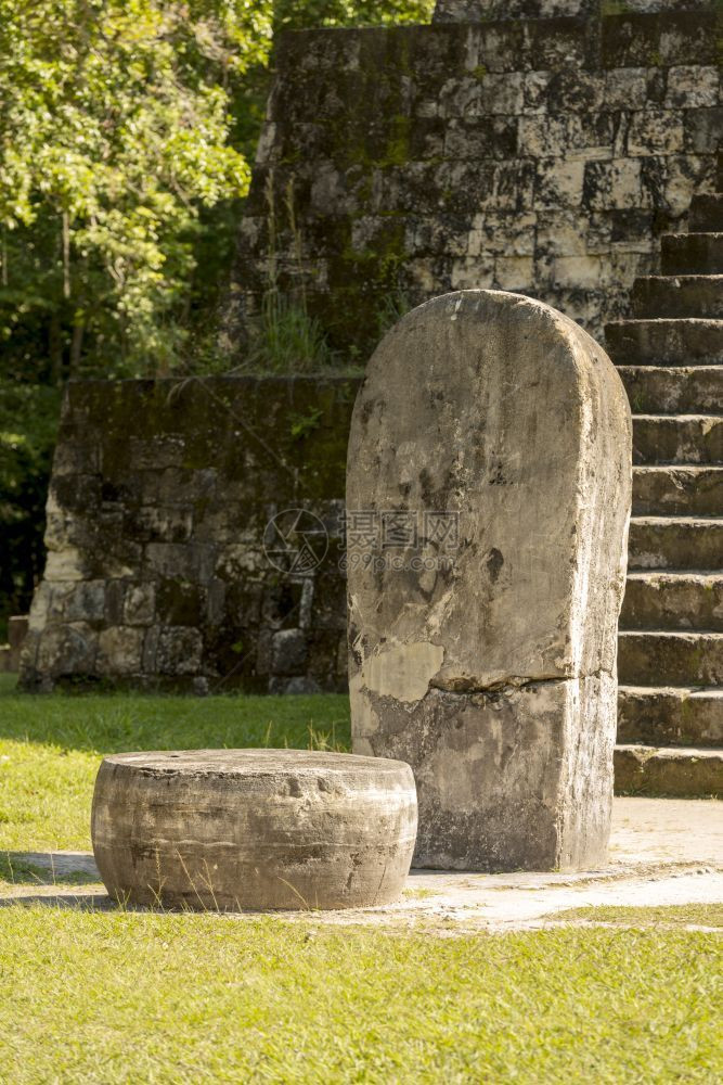 金字塔碑危地马拉蒂卡尔玛雅人废墟复杂Q地区金字石和灰复杂的图片