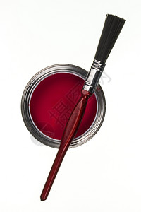 艾伦红色乳粉漆和油刷锡红色的颜图片