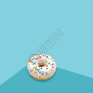 蓝甜甜圈糖果甜的插图圈设计图片